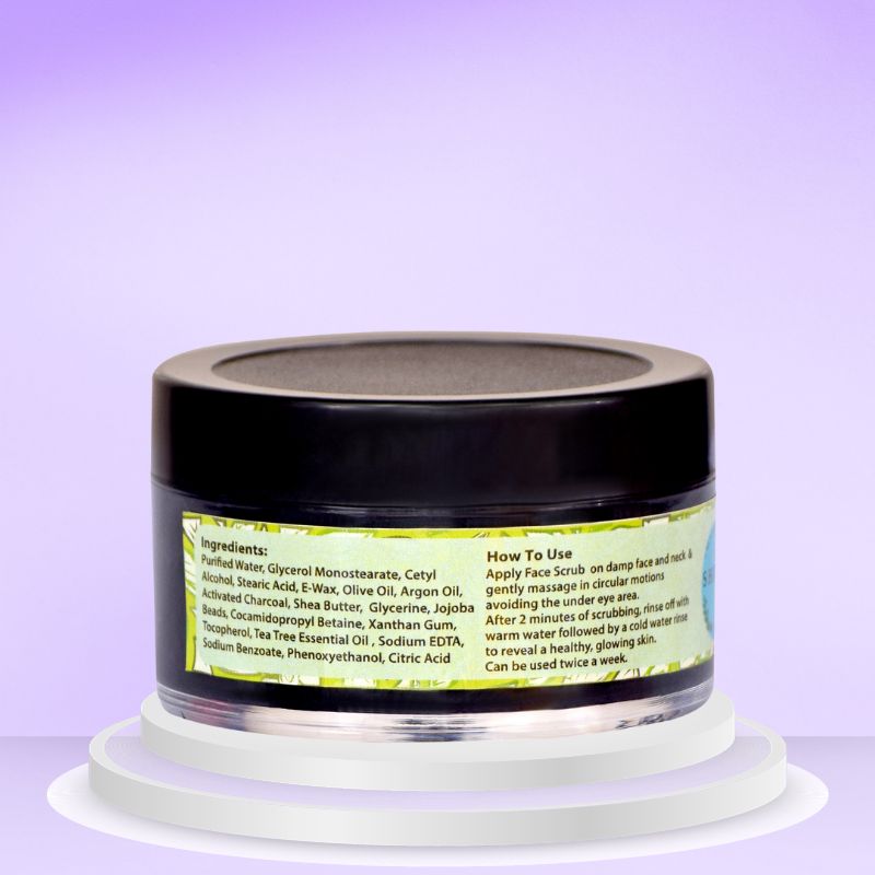 Charcoal & Tea Tree Smoothening Face Scrub