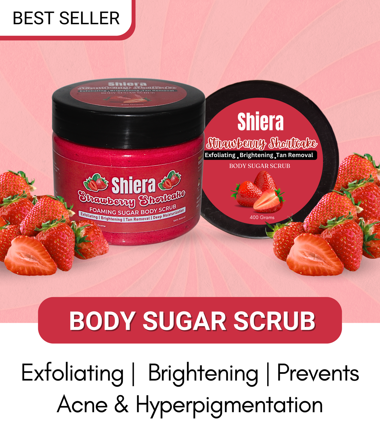 Strawberry Shortcake Foaming Sugar Body Scrub